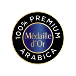 Medaille dor 100 arabica logo