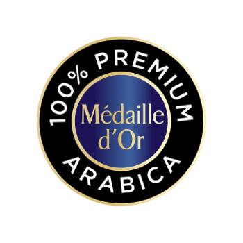 Medaille dor 100 arabica logo